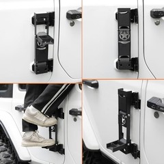 Door Hinge Step Aluminum Alloy Folding Foot Peg for 2018-2026 Jeep Wrangler JL