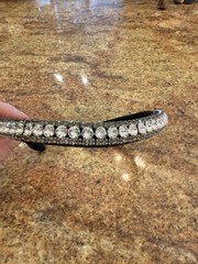 Equiture Crystal Browband for Horses , Black, Cob