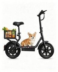 Electric Scooter with Seat, 14″ E-Scooter with 36V 7.8AH Battery, 350W Motor