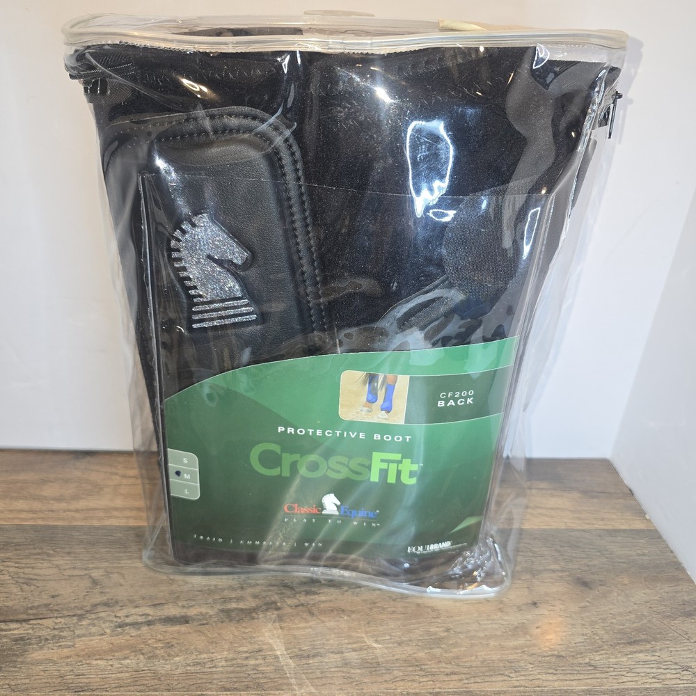 Classic Equine Classic Fit Horse Protective Boot Hind Leg Sz Medium Black New