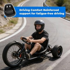 FOR Go Kart Large Size Seat Backrest Ergonomic Design Black ABS