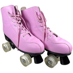XUDREZ Light Up Roller Skates High-Top Rare Pink Purple Size 45 Carry Bag