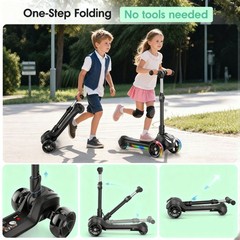 Electric Scooter Adults 350W 19MPH 21Mi 8.5″ Foldable App Commuter E-Scooter