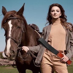 Leather Paddle W/ Anti-Slip Wooden Handle Riding Crop Horses 19in Equestrianism
