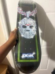 DGK Iced Out Jason Stevie Williams Skateboard Deck Bling 8.10 Hockey Mask
