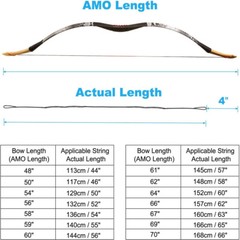 Archery 54″ 58″ 62″ Bow Strings Replacement for Hunting Longbow Recurve Bow