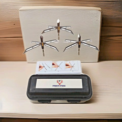 Turkey Head Broadheads 160 Grain 4″ Cutting Dia Archery Arrowhead Fix4-blade 3PC