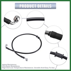 80cm AN3 M10 Car Hydraulic Brake Line Oil Hose Pipe Fitting 28° 90° Stainless…