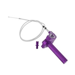22mm Throttle with 120cm White Throttle Cable CNC Aluminum Alloy Motorcycle