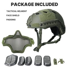 Airsoft Tactical Paintball Protective Combat Helmet Face Mask Black