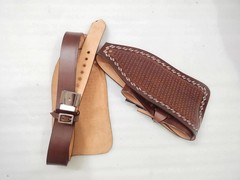 Western Leather Horse Saddle Fender Pair Tooled Replacement Fenders.