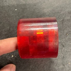 Vintage Crest Wide Track Roller Skate Wheel Clear Red