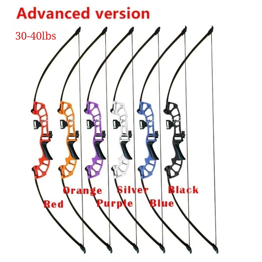 30-40lbs Metal Straight Powerful Archery Recurve Bow Outdoor Hunting Shooting