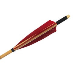 12Pcs Handmade 33″ Traditional Wooden Arrows Red Shield Feather Recurve Longbow