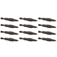 Saunders Combo Points Black Zinc Steel Aerodynamic Field for Arrows – 12/pack