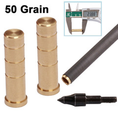 12pcs 50-100gr Heavy Weight Arrow Brass Inserts Base Archery ID6.2mm Arrow Shaft