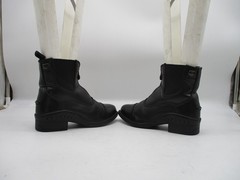 Ovation Quantum Black Leather Zip Paddock Boots Little Kids Size 1