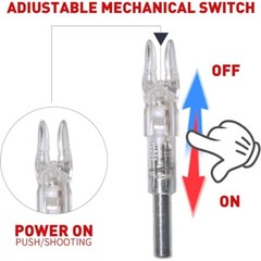 6pcs .244″/6.2mm Illuminated Lighted Nocks for Arrows Inside Diameter Led Nocks