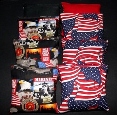 USMC USA Marines Military Patriotic Flag 8 ACA regulation custom Cornhole bags
