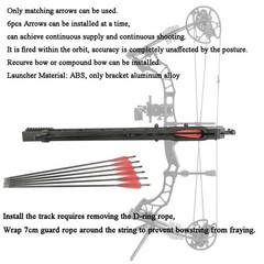 Archery Rapid Magazine Shooter 6 Arrow Holder Compound Recurve Hunting Target US