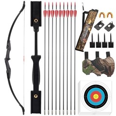 Recurve Bow and Arrow Set for Adults/Teens – Takedown Archery Kit, Left/Right Ha