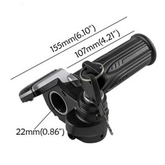 24V 36V 48V Universal Twist Throttle Grips & 2 Keys For Electric Scooter E-Bike