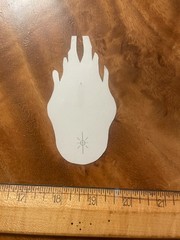 Flaming Skateboard Decal Sticker Graphic Hot Rod Flame Logo Retro Style