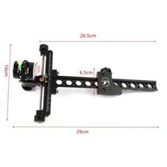 Compound Bow Sight Archery 4X lens 0.059″ Fiber Optic Pin Micro Adjust Hunting