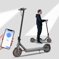 LADPED Electric Scooter with/NO Seat Adults 8.5″ Solid 19MPH Commuter E-Scooter