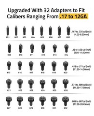 Rechargeable Laser Bore Sight Kit with 32 Adapter Fits.17 to 12GA Calibers Profe