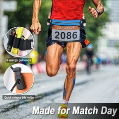Adjustable Race Number Belt with Pouch – Water-Resistant & Comfortable Fit