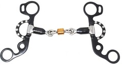 Short Shank Sweet Iron Dog Bone Snaffle w/ Copper Roller Horse Bit 35656C