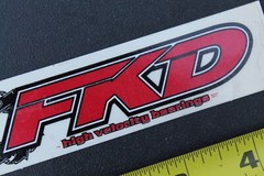 FKD High Velocity Bearings Skateboard Red Saw Z38A Vintage Skateboarding STICKER
