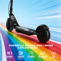 Ladped 250W Electric Scooter for Kids, Up to 9 MPH, 10 Miles E-Scooter Black
