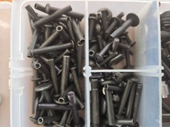 Rollerblade – Huge box of Inline Skate Parts – hundreds of hardware pieces
