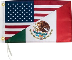 Half USA Half Mexico United States USA Flag 12×18 Inches – UTV ATV SxS Whips