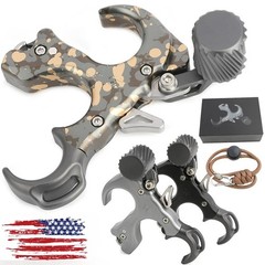 Archery Compound Bow Release Aid UV Button 3/4Finger Thumb Trigger RHLH Shooting