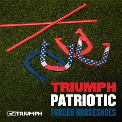 Triumph Sports Triumph Patriotic Forged Horseshoes Set 4 Steel Horseshoes 2