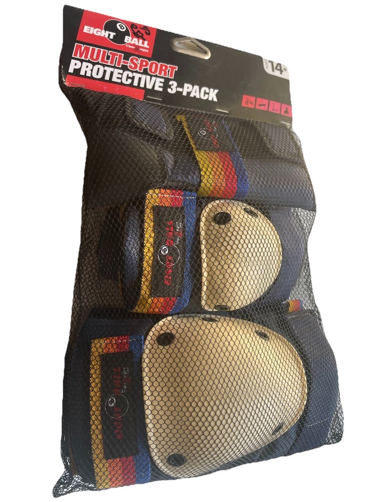 Knee Elbow Pads Wrist Guards Eight Ball Triple Eight Multi-sport Protective 3pk