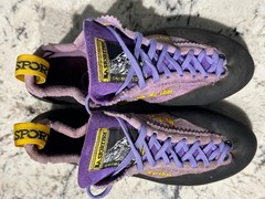 LA SPORTIVA Mythos Purple Rock Climbing Shoes Women’s Size 39 / US 8.5 Italy GUC