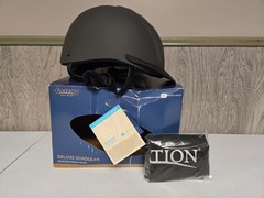 Ovation OV Deluxe Schooler Riding Helmet Adjustable Dark Gray M/L Equestrian