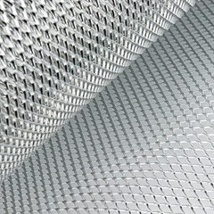 47 x 15.7 inches Car Grill Mesh Sheet Tone Aluminum 3 x 6 mm Rhombus Silver