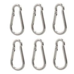6 Pack Snap Hook 304 Stainless Steel Carabiner Clip For Ropes Fishing Chains