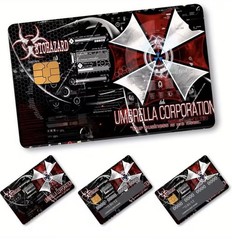 Umbrella Corporation BIOHAZARD Division Credit Debit Card Skin Sticker Set 4PCS