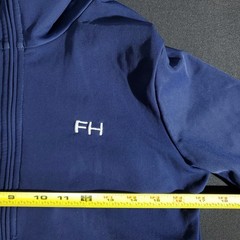 For Horses Track Jacket Womens Medium Navy Blue Full Zip Mock Neck Made Italy