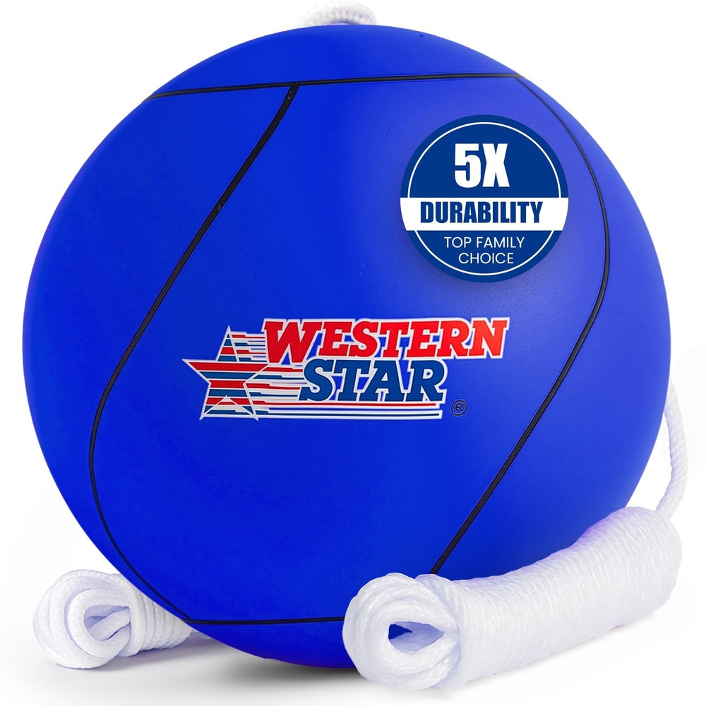 Western Star Tetherball Game Set – Soft-Touch Tether Ball Full Size, Blue