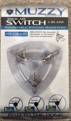 Muzzy Trocar Switch Adjustable Cutting Diameter 3 Blade 100 Grain NEW IN PACK