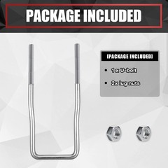 U-Bolt Trailer Spare Tire Bracket, Spare Tire Carrier Galvanized Threaded Spa…
