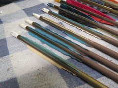 Mixed Lot of 9 Older Used Aluminum Arrows 31 to 31.25 Inches