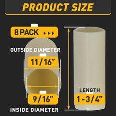 722106 Nylon Trailer Leaf Spring Bushings 9/16″ I.D. x 1-3/4″ Universal Fit, …
